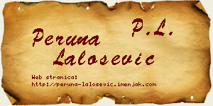 Peruna Lalošević vizit kartica